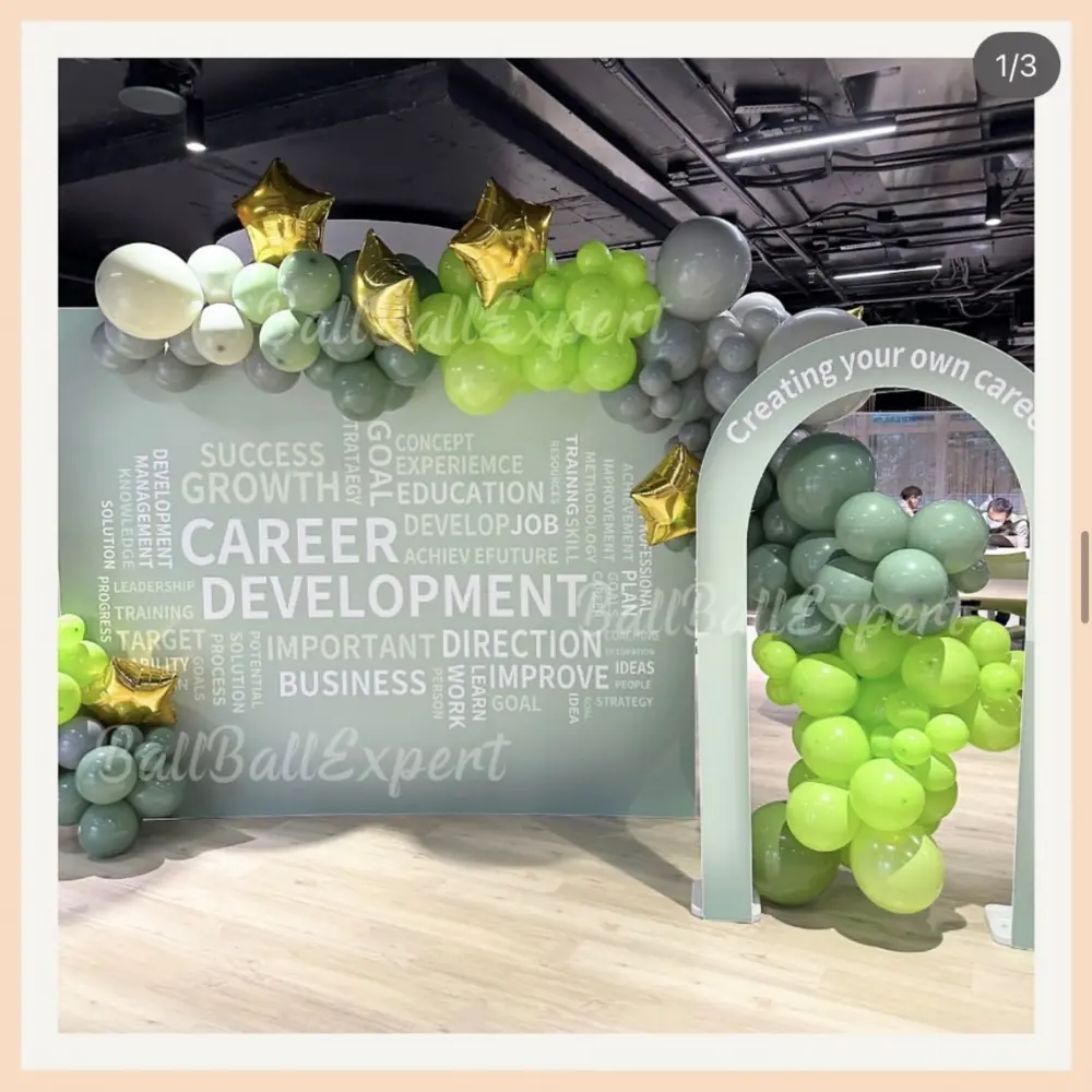 背景牆氣球串佈置