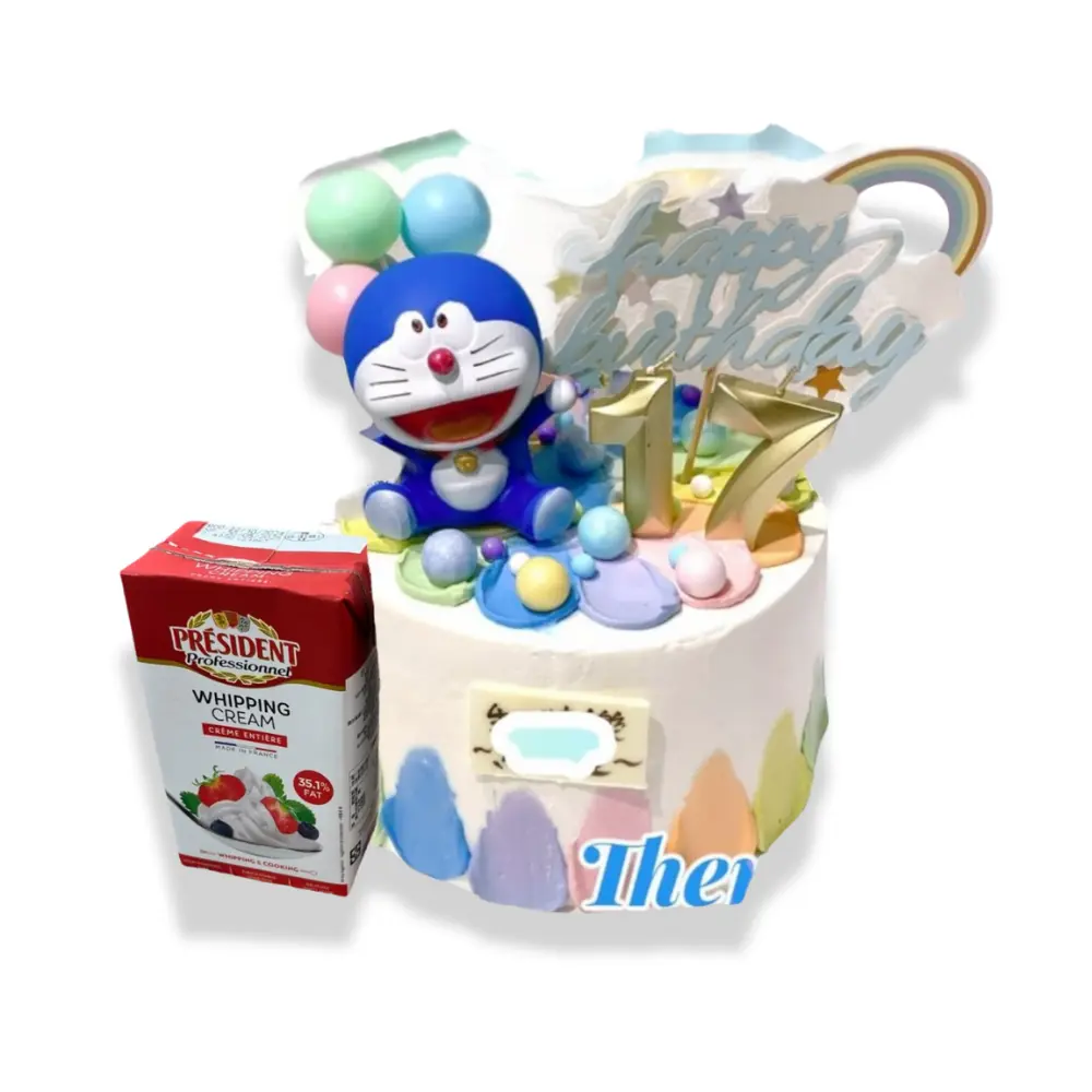 叮噹多啦夢蛋糕 (4吋單層 (2-3人), Lotus焦糖曲奇夾心)