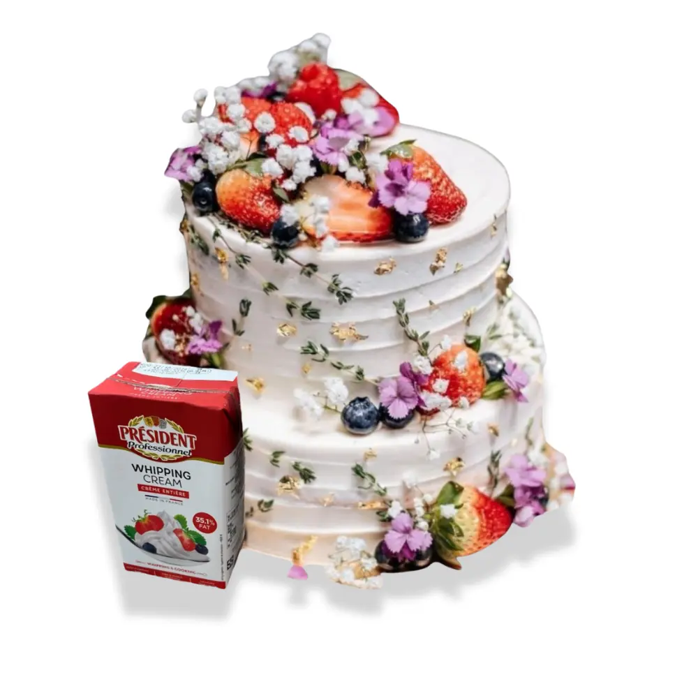 浪漫的花園蛋糕