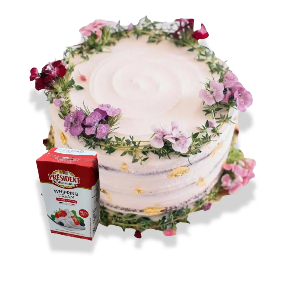 甜蜜的花園蛋糕 (4吋單層 (2-3人), Lotus焦糖曲奇夾心)