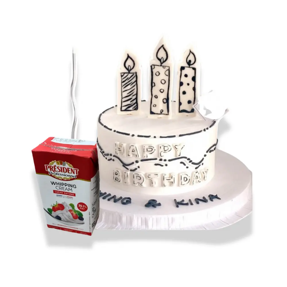 立體蛋糕 (4吋單層 (2-3人), Lotus焦糖曲奇夾心)